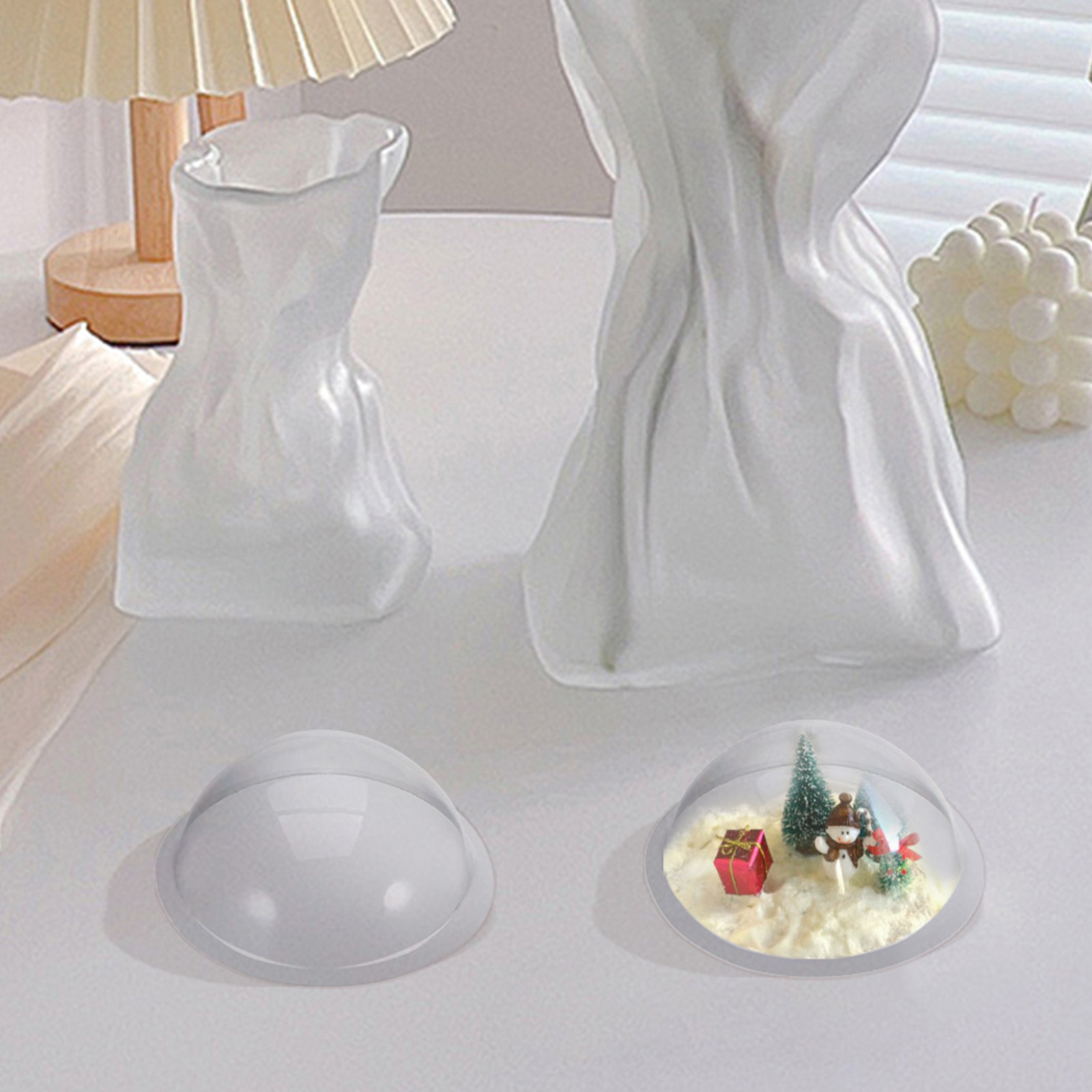 Plastic Dome Clear - 12 pezzi di robuste coperture a