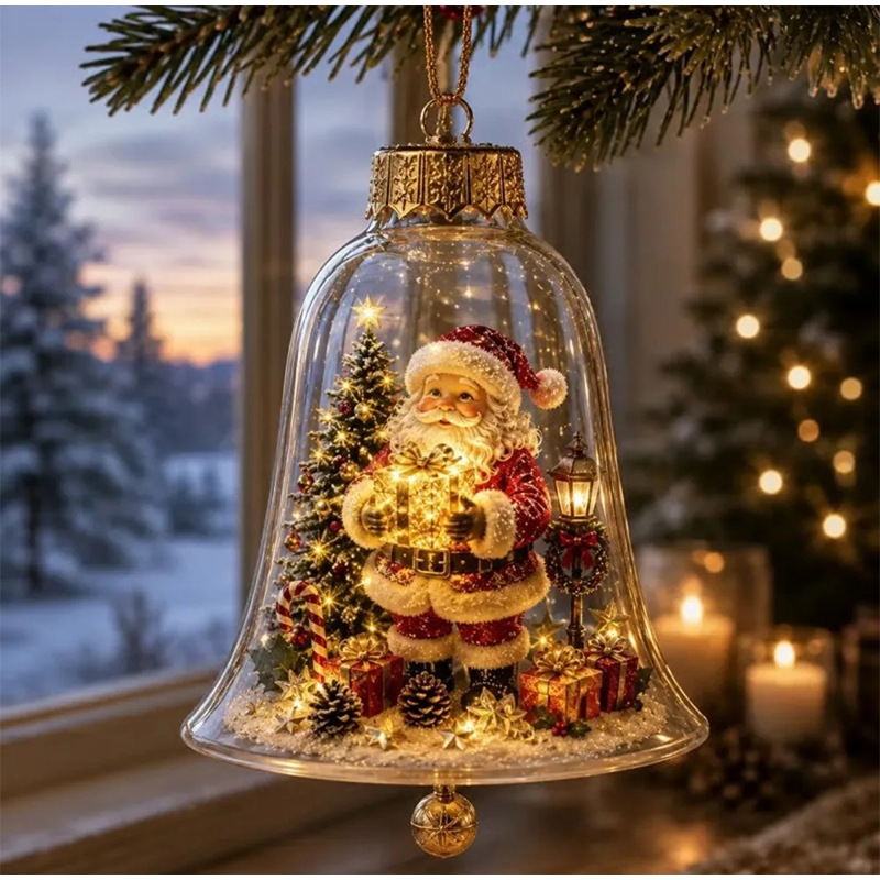 Plastic Dome Clear - 2026 Campanelle natalizie luminose a LED,