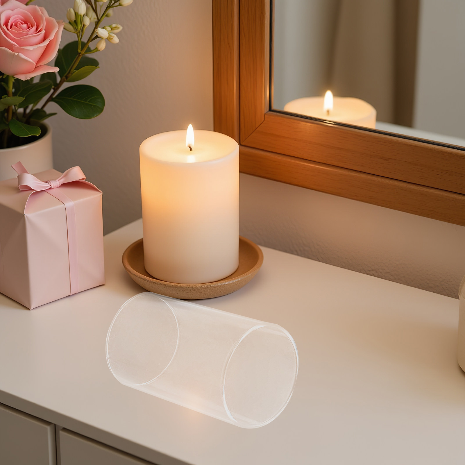 Portacandele cilindrici con co - Plastic Dome Clear recensione e prezzo