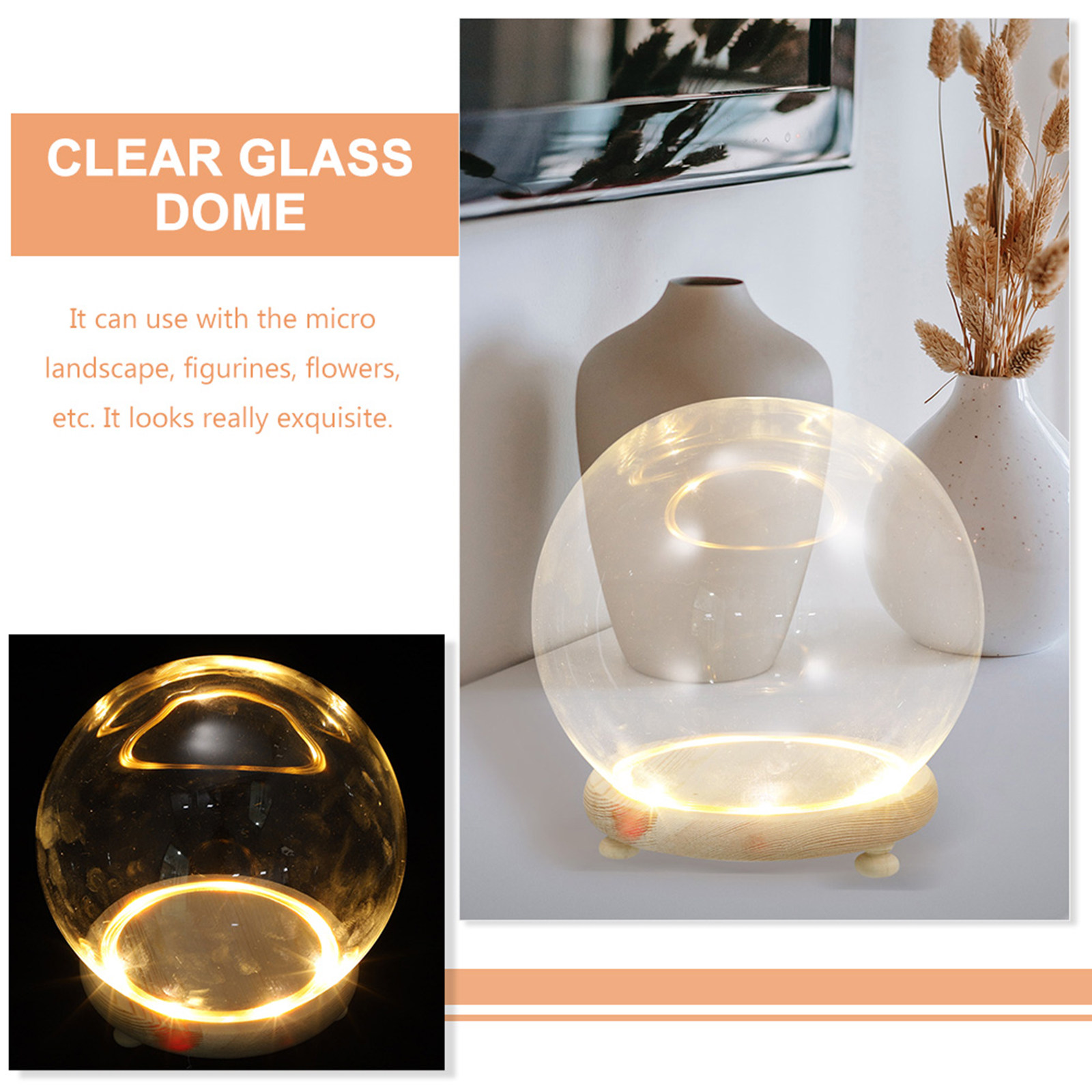 Vetrina a Cupola in Vetro per  - Plastic Dome Clear recensione e prezzo
